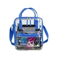 thumbnail image 5 of Eastsport Unisex Stadium Approved Clear Handbag Tote Crossbody, Royal Blue, 5 of 6