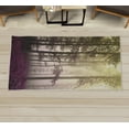 thumbnail image 1 of Forest Decorative Rug, Autumn Season Mystic Foggy Fall Nature and Enchanted Woods Wild Trees Print, Quality Carpet for Bedroom Dorm and Living Room, 6 Sizes, Pale Yellow, by Ambesonne, 1 of 1