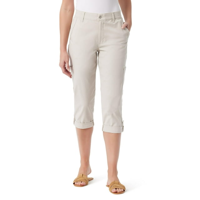 Pantalones capri cargo Gloria Vanderbilt para mujer, talla estándar