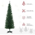 thumbnail image 3 of HOMCOM 6' Pencil Christmas Tree, Slim Artificial Xmas Tree with Realistic Branches, Sturdy Stand, Green, 3 of 8