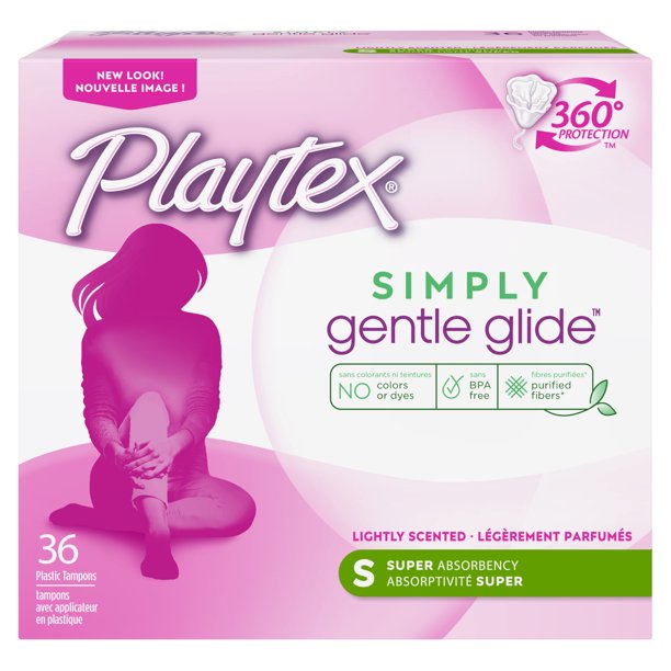 Playtex Simply Gentle Glide Tampons, Scented, Super, 36 Ct Walmart