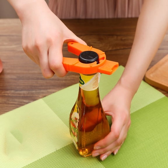 1 Pack Bottle Cap Opener, Plastic Water Bottle Openers for Seniors Ergonomic Jar Openers for Arthritic Hands Twist-Off, Elderly, Pull Tab Soup, Bottles Gripper, Lid Seal Remover