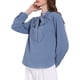 thumbnail image 4 of INSPIRAR CHIC Blusa Formal de Manga Larga con Lazo para Mujeres 2XL Azul Polvoriento, 4 of 4