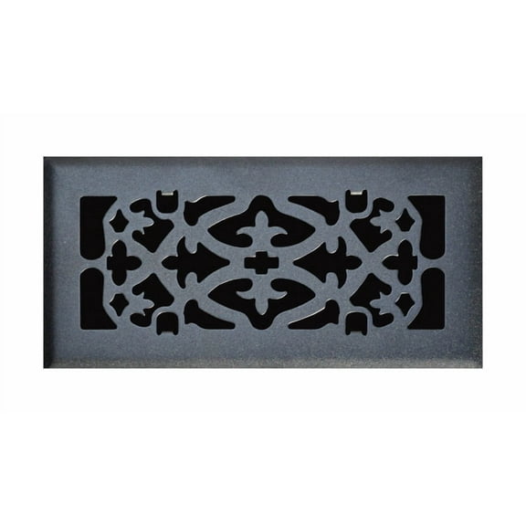 Tru Aire 4 in. H X 10 in. W 1-Way Matte Black Steel Floor Diffuser