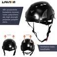 thumbnail image 2 of Fusion Climb Meka II Climbing Bungee Zipline Mountain Construction Safety Protection Helmet Black,Black, Black,6.25-Inch H x 10.3-Inch L x 8.25-Inch W,SP-HH-2001-BLK, 2 of 3