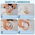 thumbnail image 4 of Touch Control Table Lamp with LED Bulb Bedside Lamp for Bedroom Living Room Smiling Bunnies with Sunflowers, 4 of 8