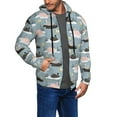 thumbnail image 2 of Goofa Swan Princess On Lake Pattern Mens Full-zip Hoodie, Zip-up Pullover Hooded Sweatshirt, Kangaroo Pocket Hoodie Ideal for Daily Wear, Travel, and Home-Small, 2 of 5