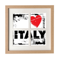 thumbnail image 1 of I Love Italy Word Love Heart Square Frame Wall Tabletop Display 4 Openings Picture, 1 of 3