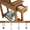 thumbnail image 6 of Gymax End Table Bedside Sofa End Table Narrow Nightstand w/Drawer, 6 of 10