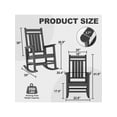 thumbnail image 4 of Bingirl 1 - Pack HDPE Oversized Rocking Chairs for Home Garden: All - Weather Resistant Poly Plastic Rockers with High Back, Heavy - Duty Patio Rocking Chairs for Outside, 4 of 8