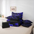 thumbnail image 6 of Manfei Geometric Hexagon 7-Piece Twin Bedding Sets,Minimalist Geometric Honeycomb Bedding Comforter Set,Black Purple Sheet Sets For Boys,Super Cozy Room Decor Reversible, 6 of 8