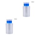 thumbnail image 1 of ZheElen Pump Dispenser Bottle Compact Refillable Empty 180ml Nail Remover Liquid Holder Manicure Accessory Package Containers Blue 2Set, 1 of 6