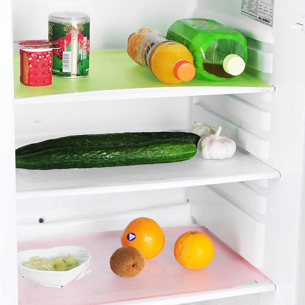GETAJGHSD 16-Pack Transparent EVA Fridge Shelf Liners, Anti-Skid, Water Resistant Mats for Refrigerator and Living Room Shelves