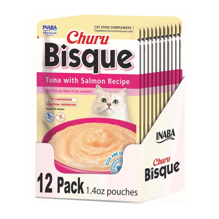 Churu Bisque Lickable Cat Topper, Tuna & Salmon, 12-Pack photo 1