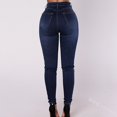 thumbnail image 5 of LoyisViDion Woman Pants Clearance Fashion Women'S Pocket Pants Solid Jeans Casual Pants Low Waist Trousers Navy 14(XXXL), 5 of 8
