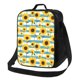 thumbnail image 1 of Disketp White Blue Striped Sunflower Bolsa Térmica Estampada para Almuerzo, Lonchera para Hombres y Mujeres Adultos, 1 of 7