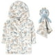 thumbnail image 1 of Set de Bata de Baño para Bebé y Manta Lovey de Minky, 1 of 6