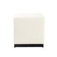 thumbnail image 7 of Cube Ottoman Cream Boucle: Modern Textured Fabric, Matte Black Base, No Assembly Required, 7 of 7