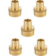 (Pack of 5) EFIELD Pex 1 Inch x1 Inch NPT Female Adapter Brass Barb Crimp Fittings, ASTM F1807
