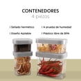thumbnail image 3 of Juego De 4 Contenedores De Plástico Recipientes Herméticos Sin BPA Para Alimentos Cocina ColorHome, 3 of 4