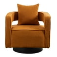 thumbnail image 2 of GOMYHOME Modern Swivel Accent Chair with Pillow, Orange, 2 of 10