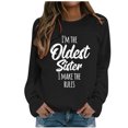 thumbnail image 3 of Women's Autumn and Winter Casual Letter Printed Round Neck Sweatshirt, 3 of 3
