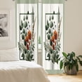 thumbnail image 2 of Ambesonne Botanical Curtains 2 Panel Set, Bohemian Poppy Bouquet, Pair of - 28" x 63", Burnt Orange Laurel Green, 2 of 4