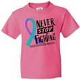 thumbnail image 3 of Inktastic Never Stop Fighting Suicide Prevention Awareness Ribbon Youth T-Shirt, 3 of 5