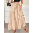 thumbnail image 7 of Zeagoo Women's Skirts with Pockets Flowy A Line Skirts for Womens 2025 Casual Maxi Skirts High Waisted Skirts for Women Tiered Skirts, 7 of 7