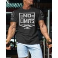 thumbnail image 3 of Gymish No Limits Men’s Workout T-Shirt – Funny Gym Shirt, Lifting Tee, Deadlift Fitness & Bodybuilding Top, 3 of 6
