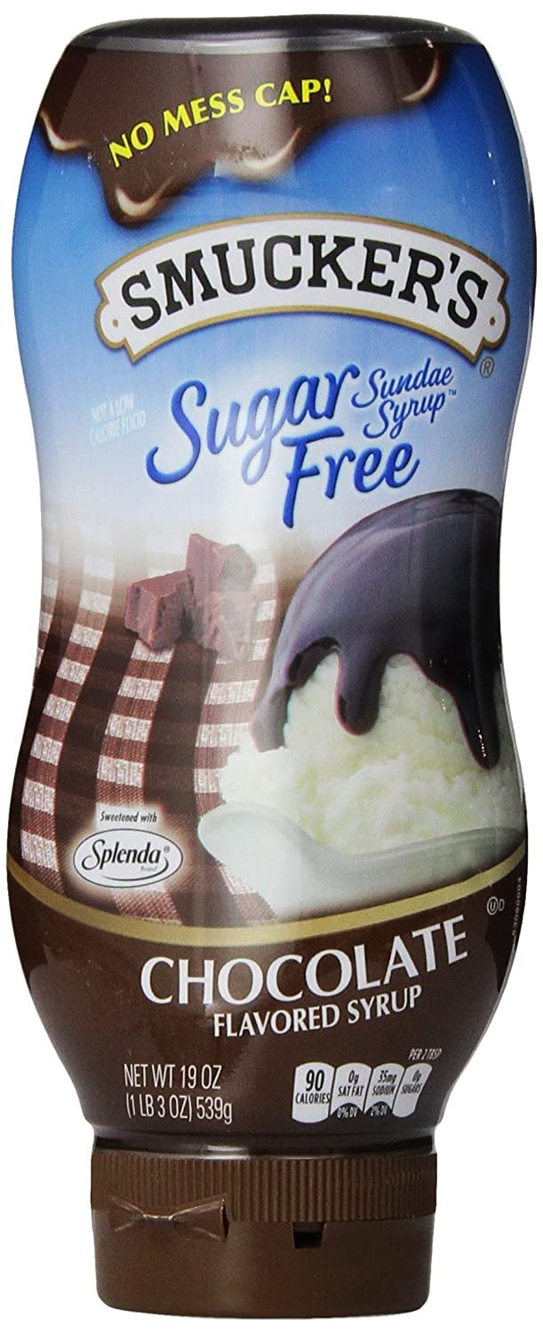 Smuckers Sundae Syrup Sugar Free Chocolate Flavored Syrup, 19 Ounce