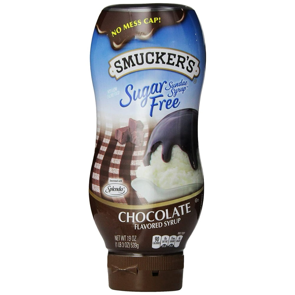 Smuckers Sundae Syrup Sugar Free Chocolate Flavored Syrup, 19 Ounce