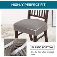 thumbnail image 4 of Stretch Jacquard Chair Seat Covers Seat Covers for Dining Room Chair Covers Chair Seat Slipcovers Removable Washable Chair Seat Cushion Slipcovers for Dining Room (2 Pack, Taupe), 4 of 7
