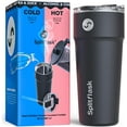 thumbnail image 3 of 2-in-1 Hot & Cold Vacuum Insulated 30oz Tumbler, Stainless Steel, Dual Chamber, Leak-Proof, BPA-Free, Split Cup, 2 Drink, 2 Sides, Cup Holder Friendly, Coffee & Water (Hartley Black), 3 of 14