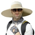 thumbnail image 1 of Sombrero de visera solar de ala grande, sombrero de pescador con máscara transpirable de verano para hombre, sombrero informal para exteriores, 1 of 6