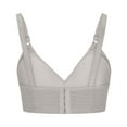 thumbnail image 3 of Bigersell High Support Sports Bras for Women V-Neck Wire-Free Bra Support Women Push-Up T-Shirt Bra Bralette Bra Style R-85 Basic Bra Strap Nylon Convertible Bra Everyday Bras Underwear Gray 48, 3 of 4