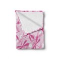 thumbnail image 2 of Dragonfly Soft Flannel Fleece Blanket, Vibrant Spring Theme Beauty Pattern with Winged Inspirational Insect Image, Cozy Plush for Indoor and Outdoor Use, 70" x 90", Fuchsia Baby Pink, by Ambesonne, 2 of 6