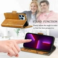 thumbnail image 7 of Dteck for iPhone 14 Pro Max Wallet Case, Shockproof Magnetic PU Leather Flip Folio with Card Holders RFID Blocking Kickstand Anti-Scratch TPU Inner Shell Phone Case, lightbrown, 7 of 7