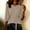 Khaki casual french sleeve top a1, variant on Casual French Sleeve Round Neck Top for Women, Soft Thin Temperament Blouse, Lightweight Summer Tee for Daily Office Travel Wear, Black S