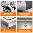 thumbnail image 3 of Utility Sink Stainless Steel Commercial Kitchen Sink Set with Hot/Cold Pipes&Pull-Down Faucet for Restaurant Laundry Garage Outdoor Garden, 3 of 8