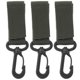thumbnail image 1 of 3 Pack 360 Degree Rotating Belt Hooks and Key Rings for Outdoor Supplies, Army Green, 1 of 4