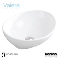 thumbnail image 3 of Karran Usa Vc-302 Valera 15-1/2" Oval Vitreous China Vessel Bathroom Sink - White, 3 of 5