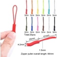 thumbnail image 2 of 25Pack Zipper Pull Replacement, Golf Bag Zipper Pull Replacement Tab for Backpack, Jackets, Pants, Boots, Coats, Luggage - 12 Colors(Universal Extender) 01#- Mixed 25pcs, 2 of 6