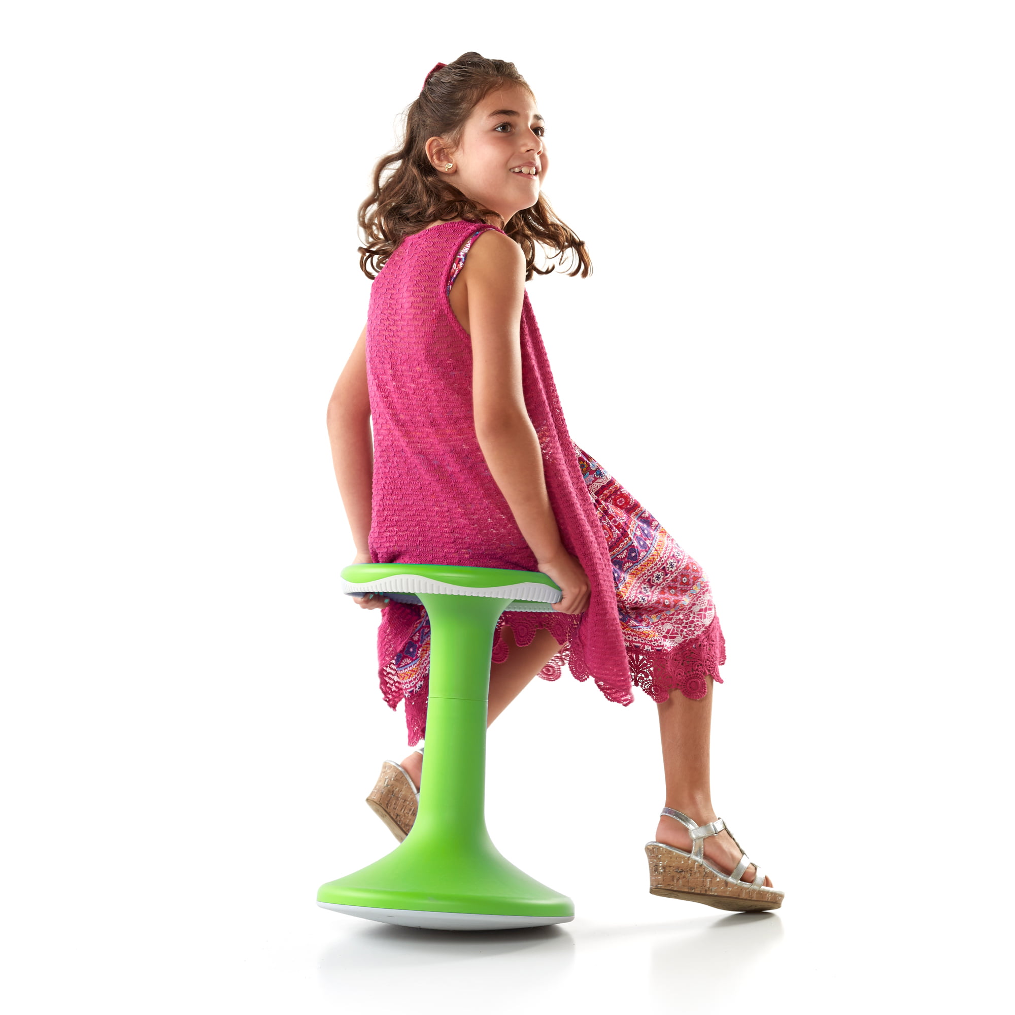 Kids Wiggle Chair and Active Core Engagement Wobble Stool for Desks and Tables with 360 Degree Movement Guidecraft 12-inch Motion Stool Green Classroom and Home Learning Seating
