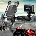 thumbnail image 5 of Universal Motorcycle Phone Holder with Ball Mount for Scooter Bike, Rearview Mirror Base Compatible Accessory, 5 of 5
