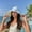 Blue, variant on Sun Hats For Women Men Summer Wide Brim Beach Hat Outdoor Travel Casual Sun Comfortable Lightweight Sunblock Hats for Women Pool Caps for Women Female Cap Cute Visor Hat Hats for Natural Hair Women