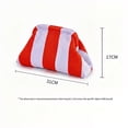 thumbnail image 4 of AMVKLX Crotched Purses for Women Purse Crochet Summer Beach Woven Crochet Purse Dumpling Striped Ruched Cloud Purse Evening Handbag Red, 4 of 7