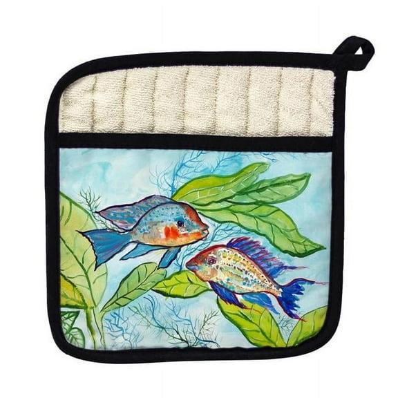 Betsy Drake PT642 Pair of Fish Pot Holder