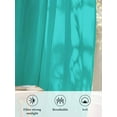 thumbnail image 6 of Sheer Curtains 84 Inches Long, Modern Pure Turquoise Light Filtering Window Curtains for Living Room/Bedroom, Turquoise Rod Pocket Voile Sheer Curtain Drapes, 52"W x 84"L, 2 Panels, 6 of 9