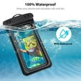 thumbnail image 3 of [2 pack] [up to 8.5"] waterproof floating phone pouch with lanyard, ic iclover waterproof phone case cover, transparent pvc underwater cell phone pouch dry bag - l size (9.9"x4.7"), 3 of 7
